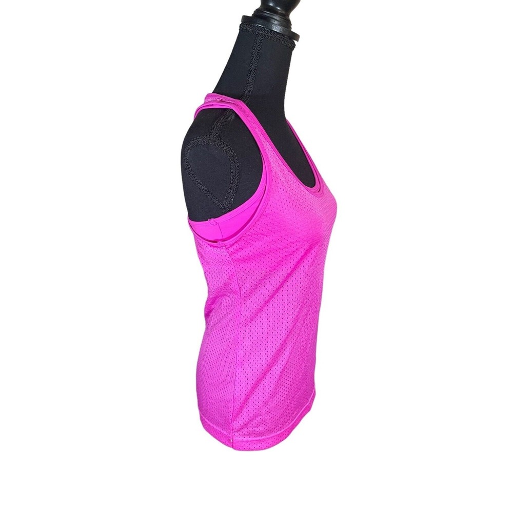 Fila Sport Tank Top Women's Size XS Pink Built-in Bra Polyester Stretch Pullover - Picture 4 of 11